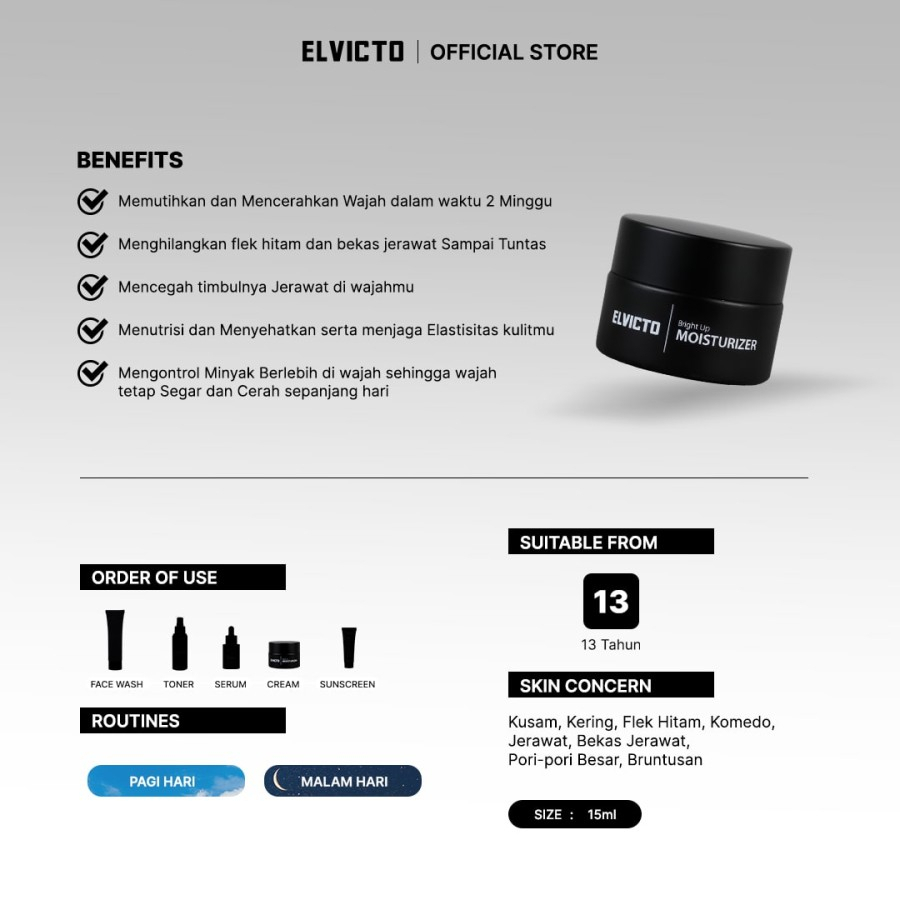 Elvicto Moisturizer - All Variant (Satuan)