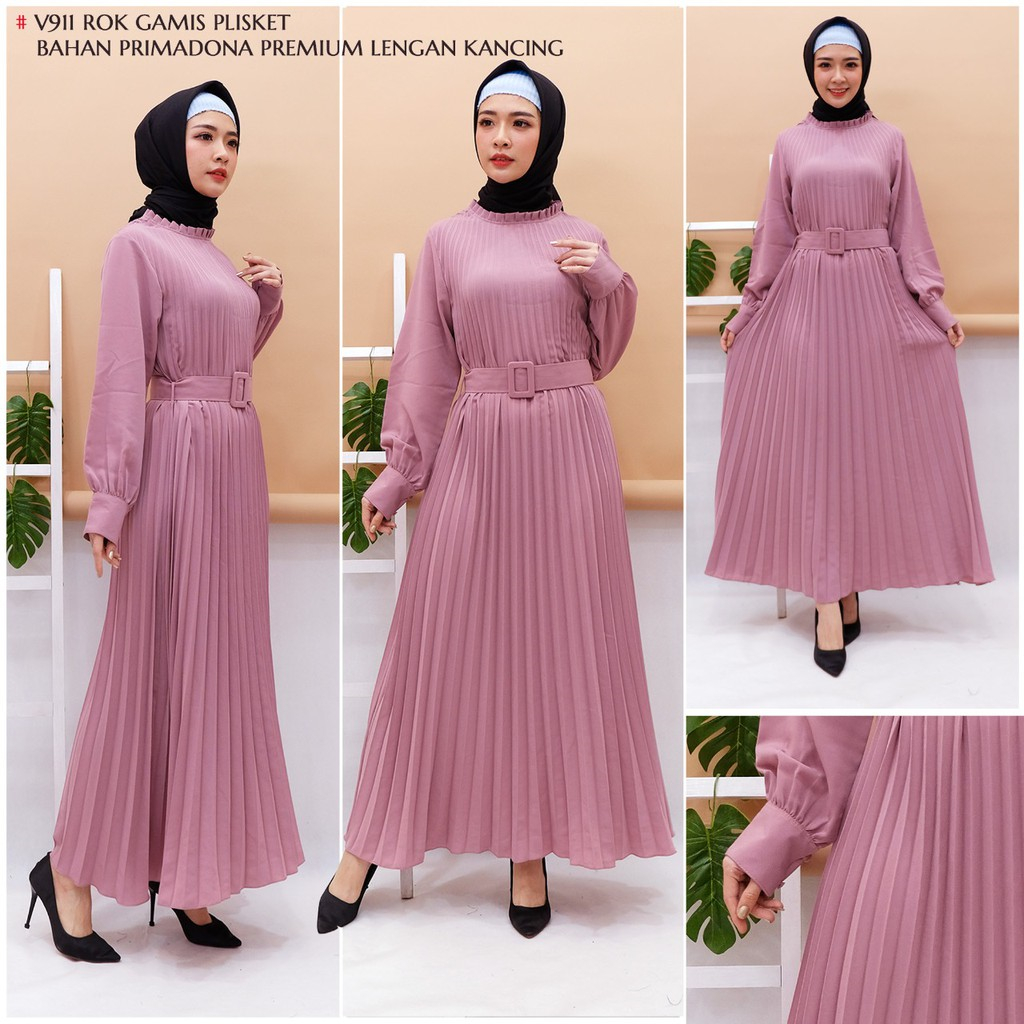 Dress Gamis Wanita Hijab - Polos Ladycrush Formal Casual Fashion Muslim