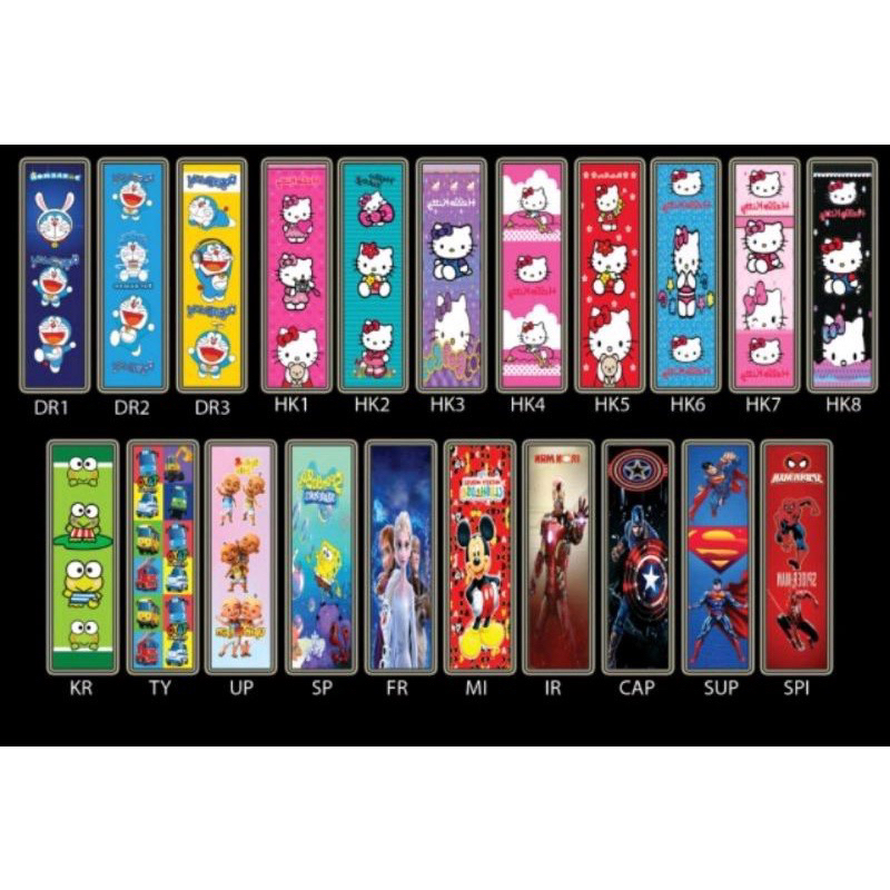 stiker kaca pemasangan dari dalam motif kartun lucu