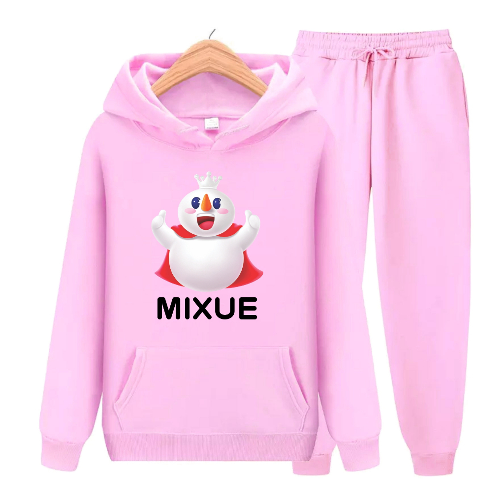 FenishaStore Baju Setelan Sweater Hoodie MIXUE ES CREAM Anak Usia 4-13Tahun