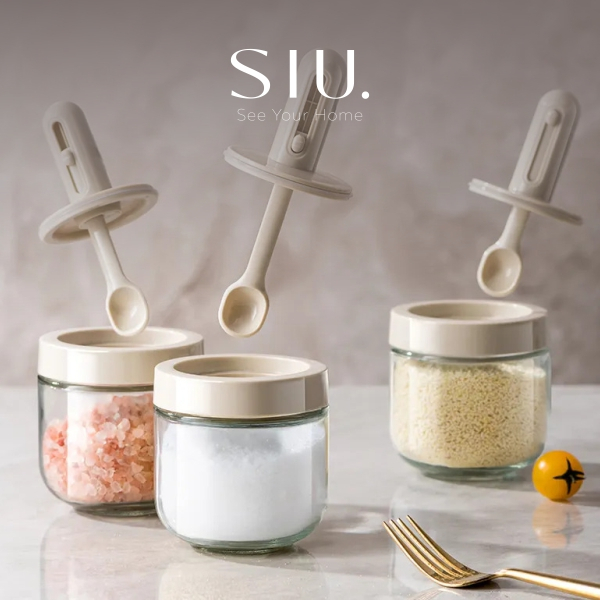 Paket Hemat Tempat Bumbu Seasoning Jar dan Container Kaca Serbaguna
