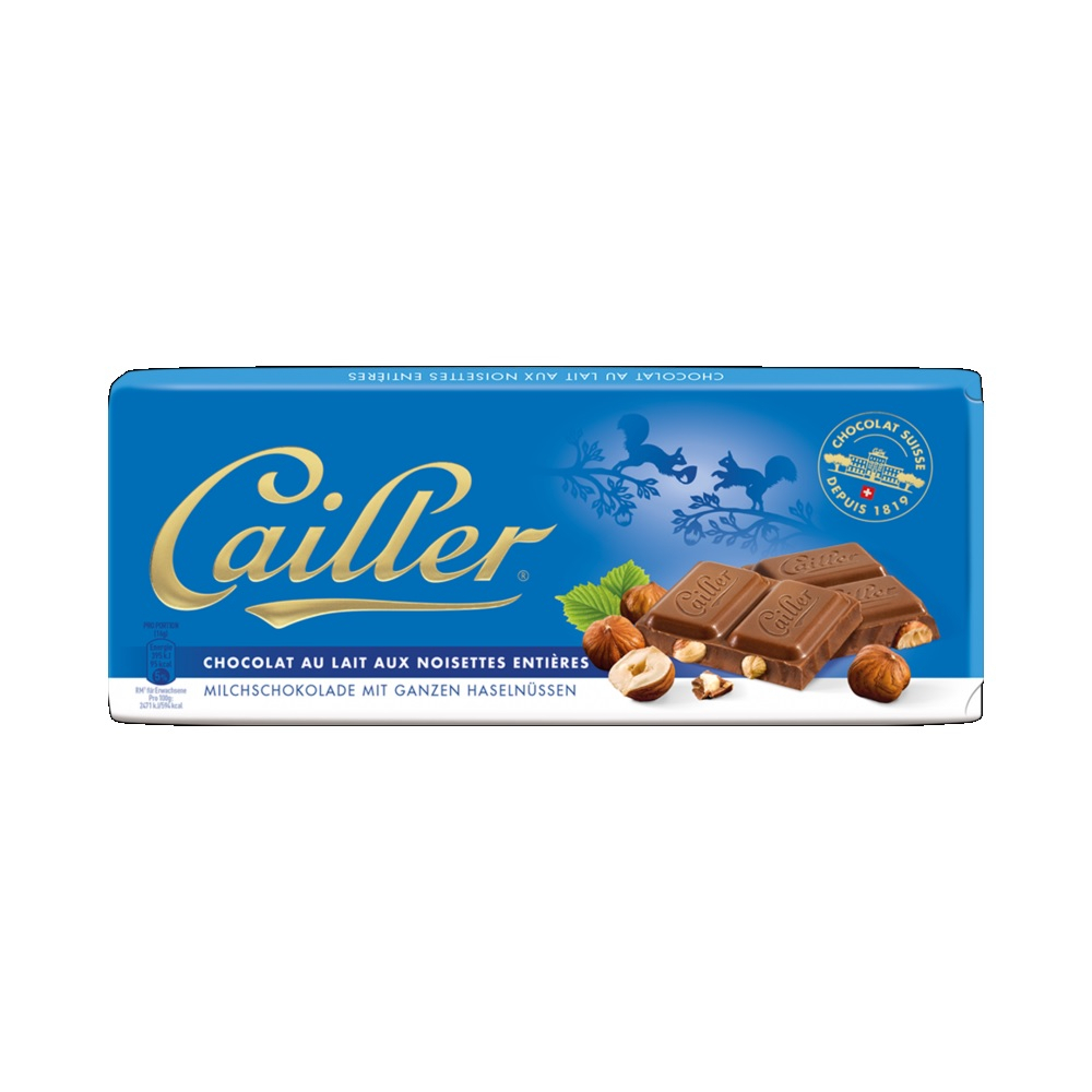 Coklat Cailler Milk Chocolate Bar With Hazelnut 100 Gram