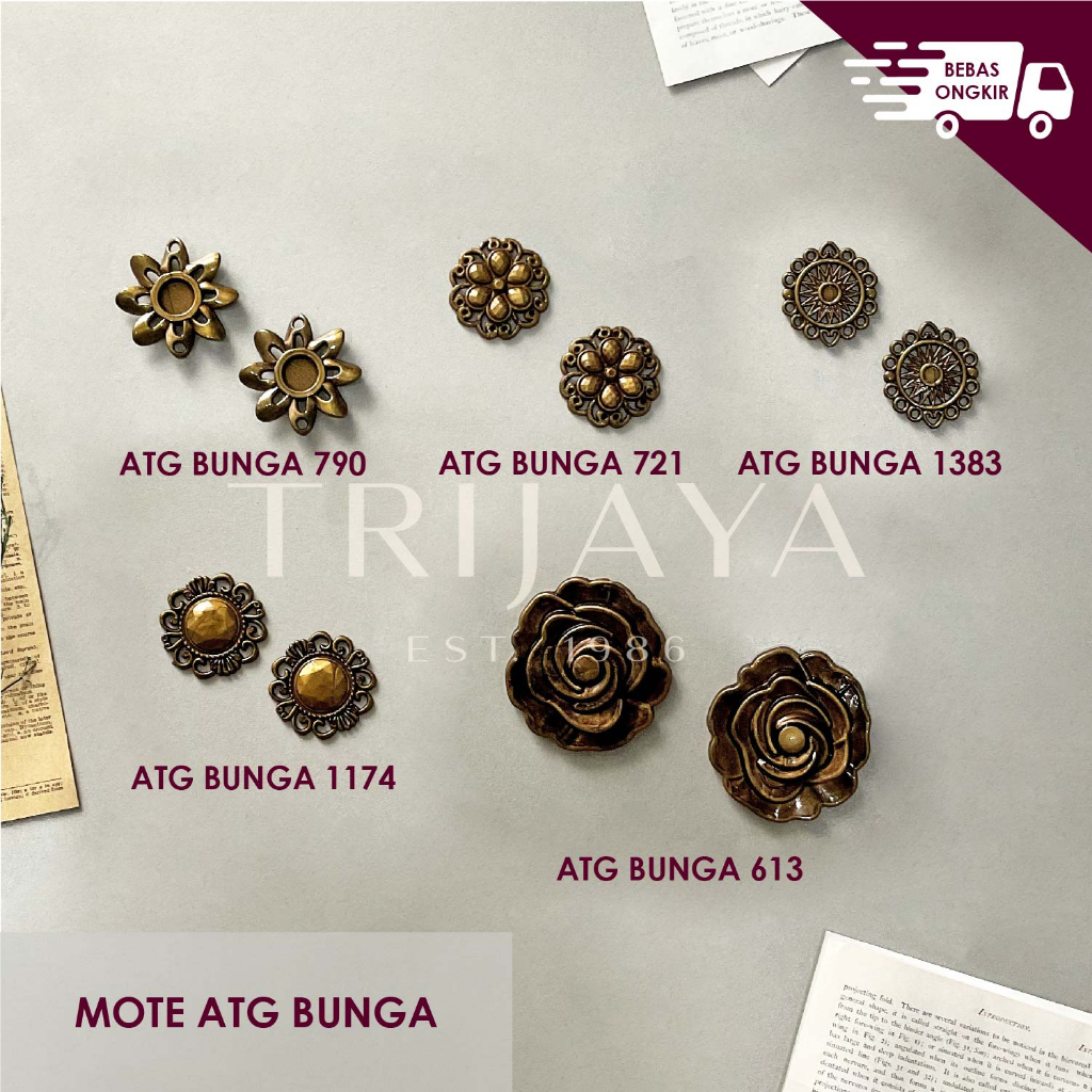 Manik Mote ATG Motif Bunga - Trijaya