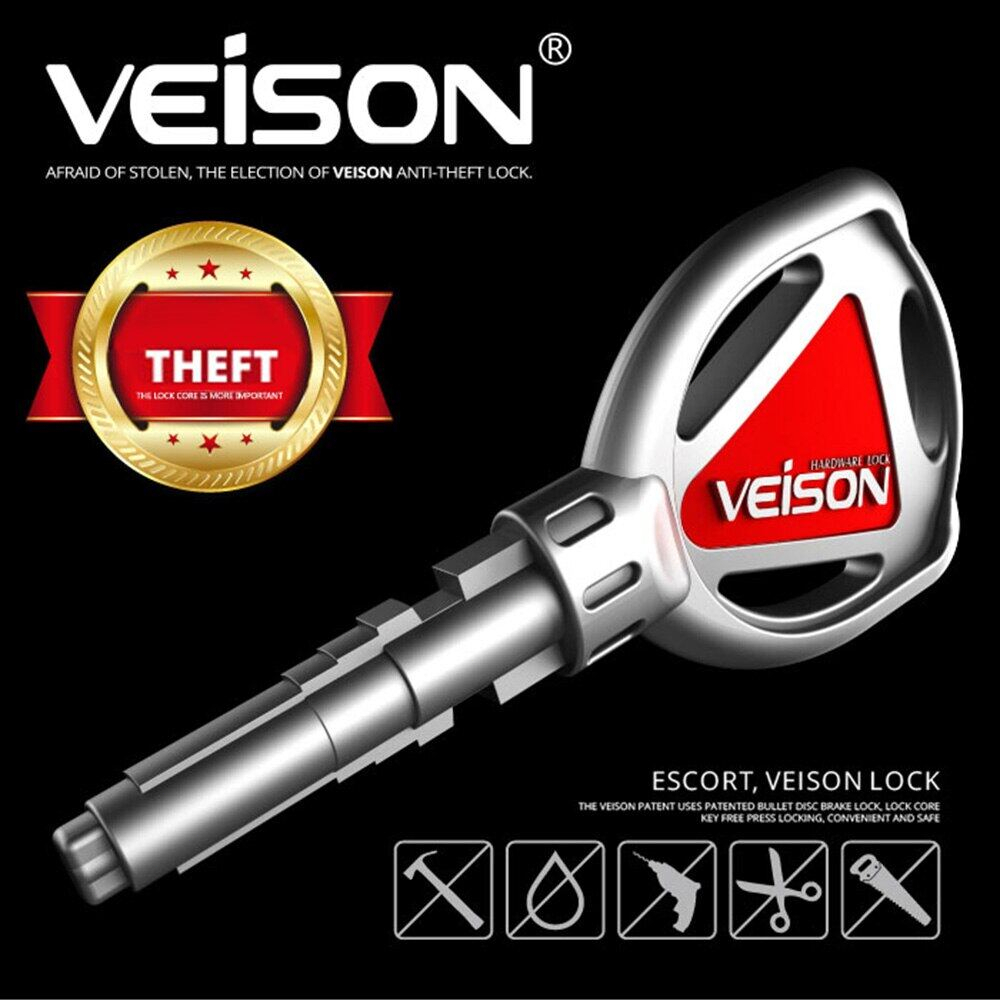 Gembok Cakram Motor Merek Veison Universal Motor Gembok Kunci Rem Sepeda Motor Discbrake Lock Hitam Keamanan Dan Anti-pencurian Brake Bike Lock Moto Locks Waterproof Rem Disc Motorbike Lock