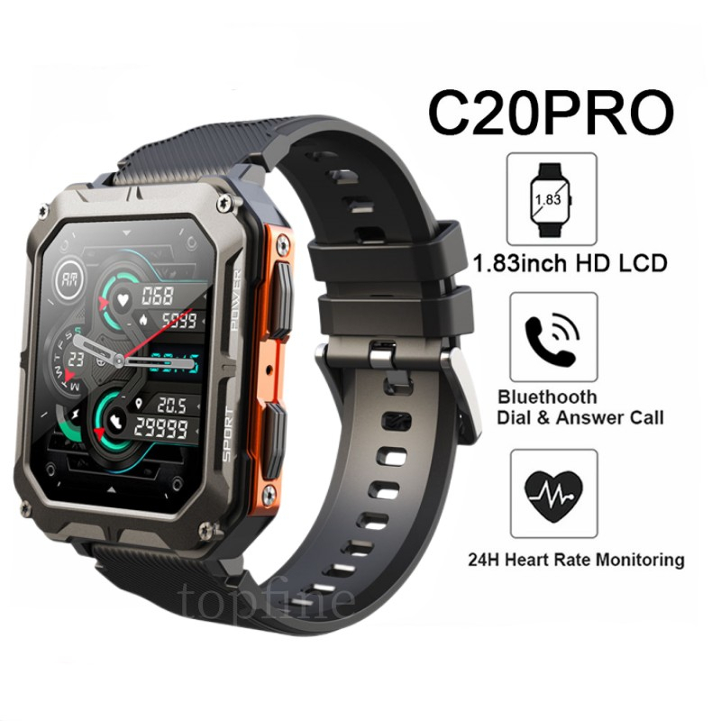 C20 PRO 2023 Newest upgrade Smart Watch Bluetooth call blood pressure detection IP68 waterproof Men swim dive sports Smartwatch