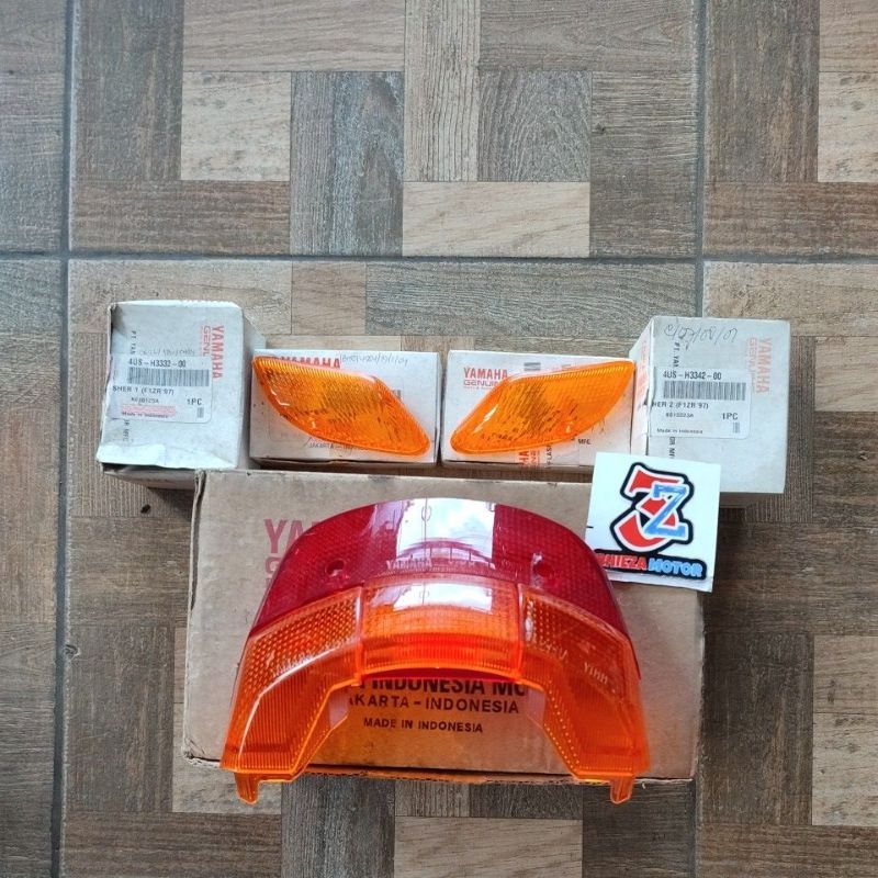 Mika kaca reflektor lampu belakang sen riting depan belakang F1zr Fizr 4US orange original baru YGP 