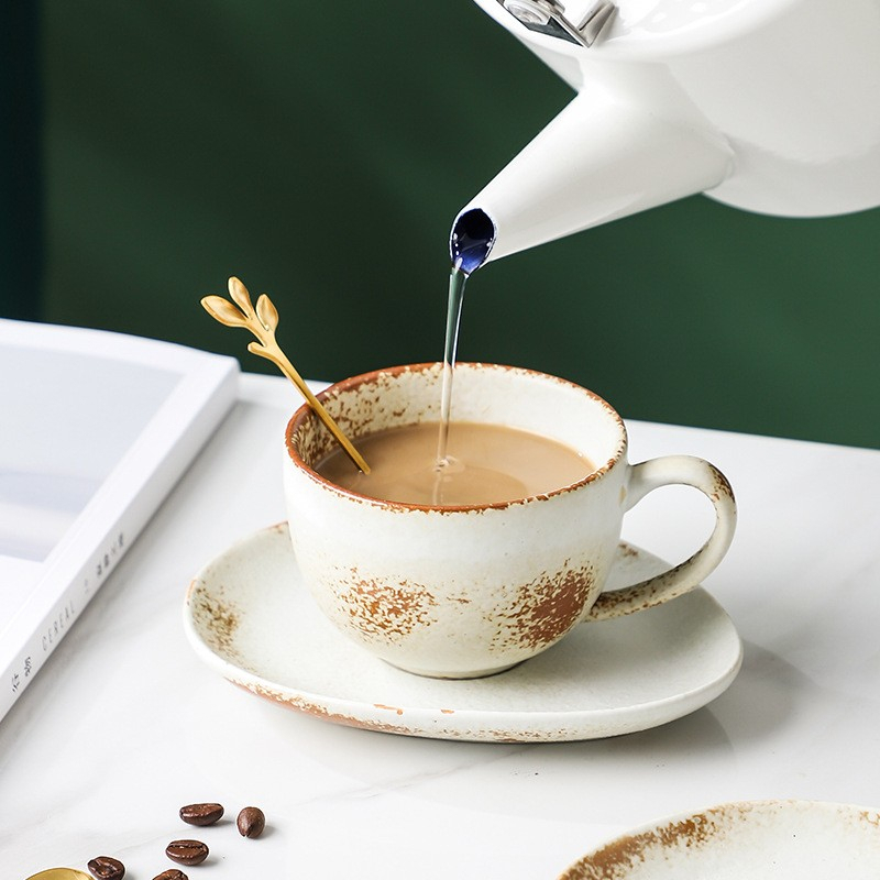 【NIMU】Tea Cup Set Gelas Motif Keramik Kopi Teh Estetik Set Cantik Pattern