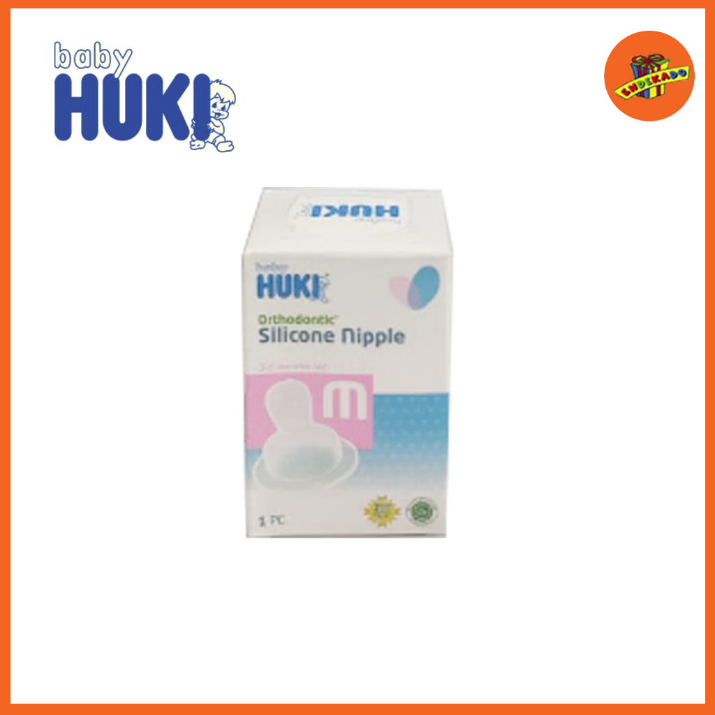 HUKI ORTHODONTIC SILICONE NIPPLE 1PC DUS - Dot/Empeng Bayi