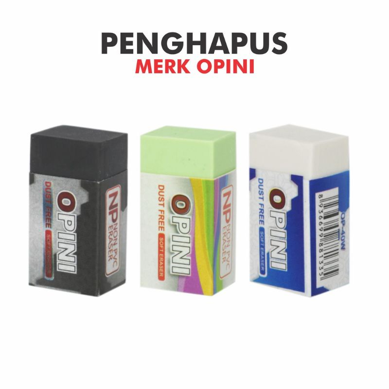 Penghapus Kecil Warna Merk Opini (1 Pcs)