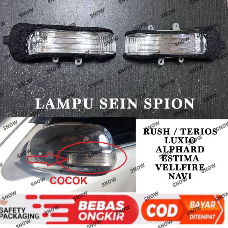 Lampu Sein Spion Mobil Rush Terios 2007 2015 Alphard 2008 2012 Nav1 Luxio tipe X M