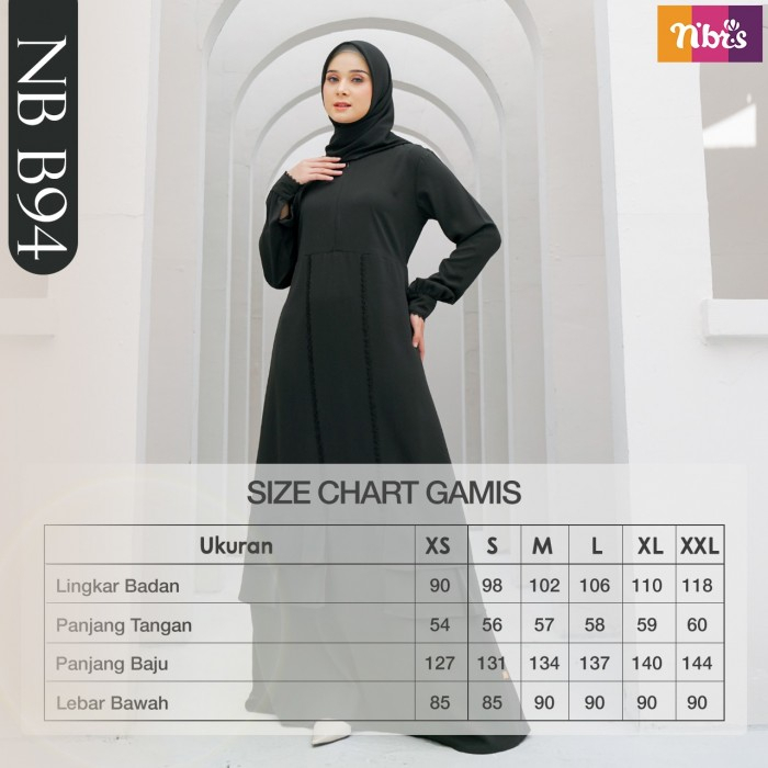 GAMIS HITAM NIBRAS NB B94