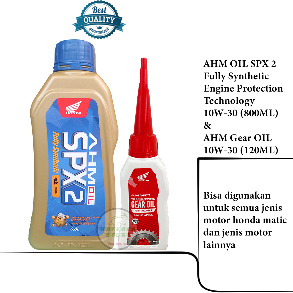 Paket Oli Mesin 800ML + Oli Gardan ahm 120ml/yamalube 100ml