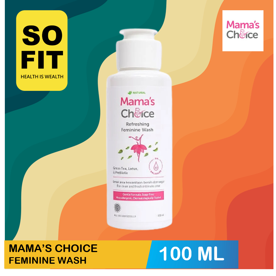 Mama's Choice Refreshing Feminine Wash 100ml / Mamas Choice Pembersih Kewanitaan / Mama Choice Feminine Hygiene Intimate Wash bebas sabun aman untuk ibu hamil dan Menyusui