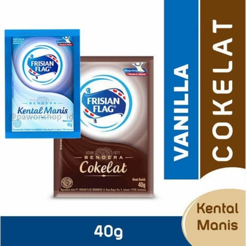 

FRISIAN FLAG SUSU KENTAL MANIS SACHET Putih Coklat isi 6pcs