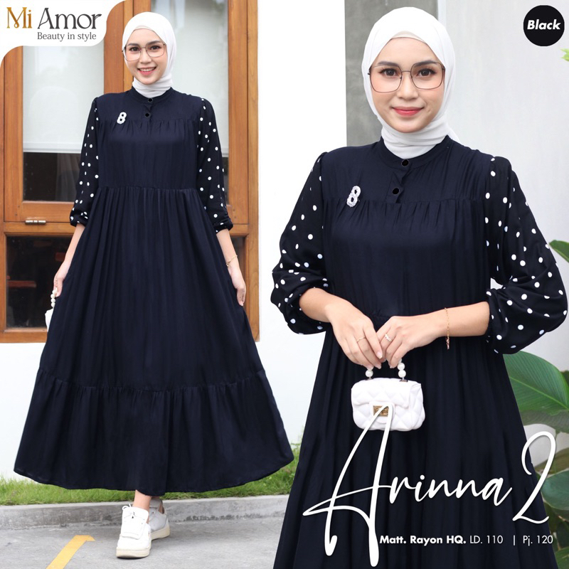 (SIAP KIRIM) SALE VICAN ARINNA ASHANA AYARA MIDI DRESS GAMIS WANITA FASHION BUSANA MUSLIM MODERN TER