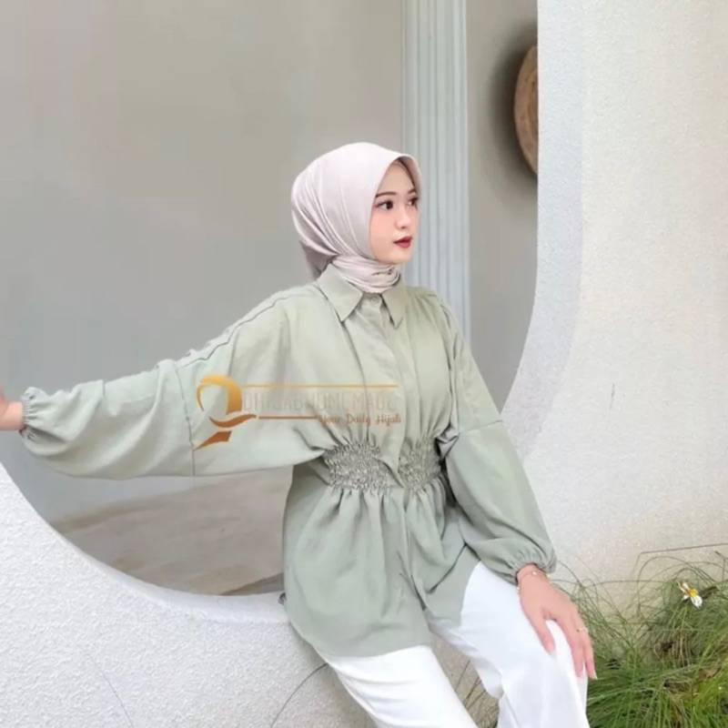 VEBY BLOUSE - Cirebon Cloth | ATASAN WANITA CRINKLE | KEMEJA AULIA