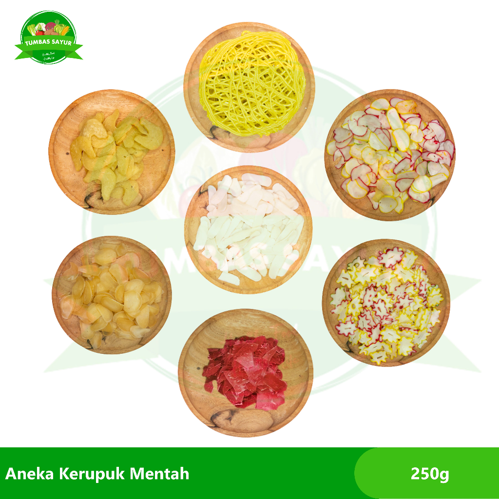 

Aneka Kerupuk Mentah 250g: Kerupuk Udang | Kerupuk Oren | Kerupuk Mie | Kerupuk Mie | Kerupuk Bunga | Kerupuk Bawang | Kerupuk Merah Padang