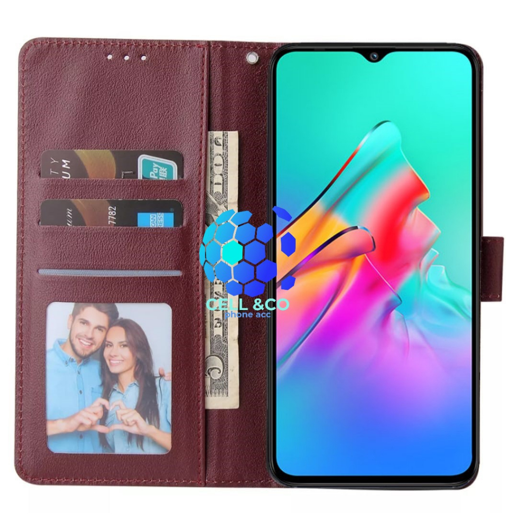 FLIP COVER INFINIX SMART 7 LEATHER WALLET PREMIUM FLIP CASE BUKA TUTUP KESING HP CASING FLIP CASE WALLET