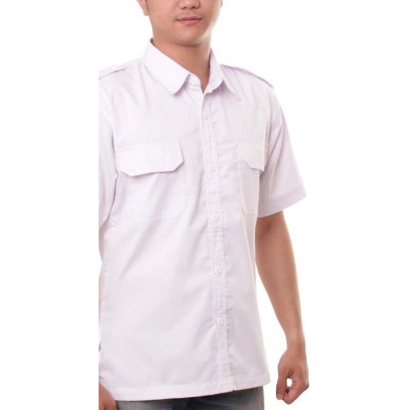 Seragam Pns PDH Kemeja Putih Pria Lengan Pendek