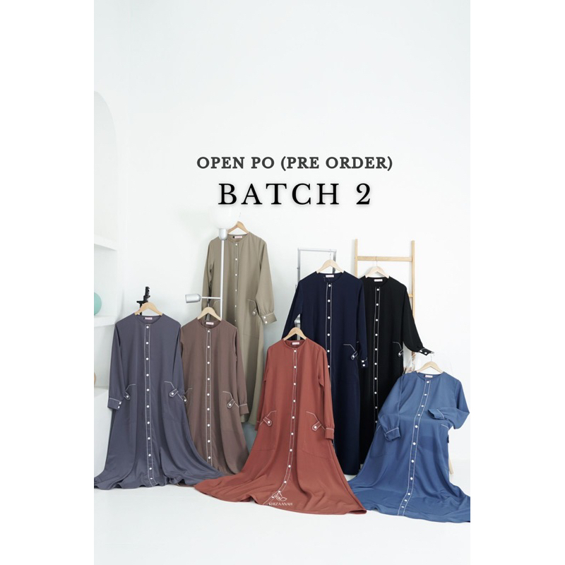 Abaya Button Line dan FK Calla Batch 2 by Khizaanah Sunnah
