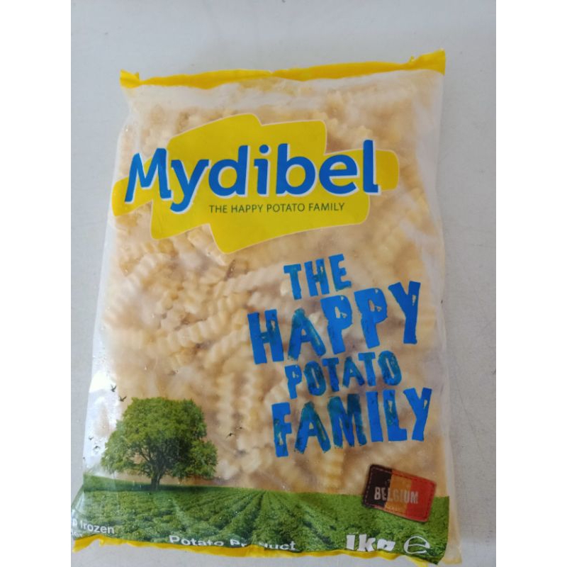 Kentang Mydibel Crinkle Cut 1kg