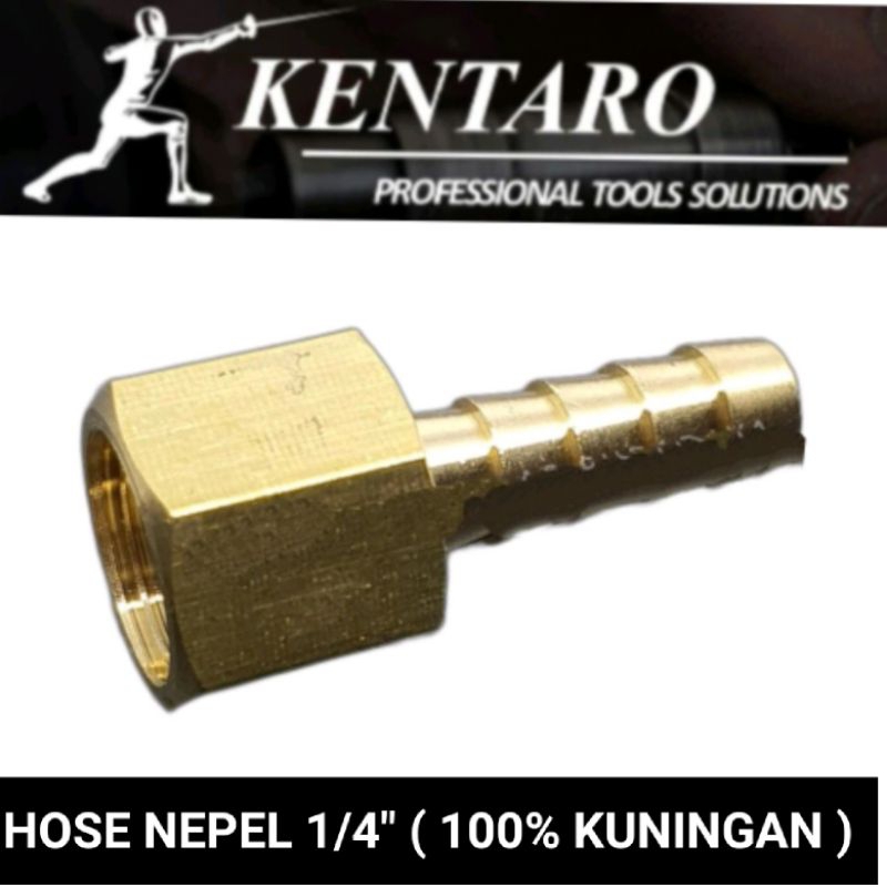 kran kompresor 1/4 body besar (75gr) 100% Kuningan heavy duty kentaro japan quality
