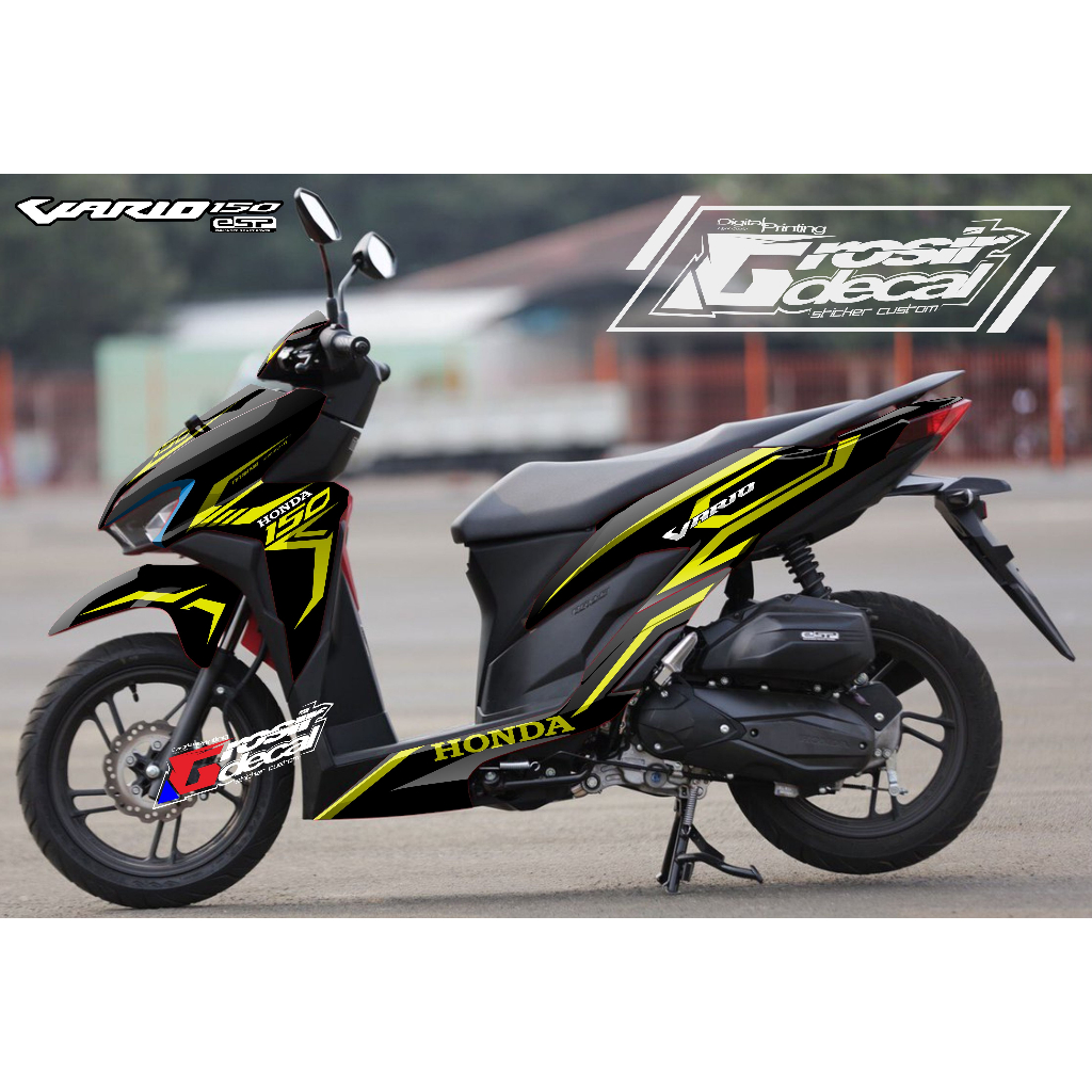 Decal Sticker Vario 125/150 New 2018 Hijau Stabilo Full Body Dekal Stiker Vario 125/150 New