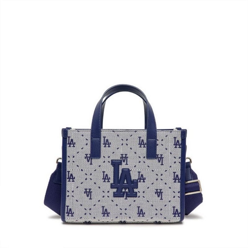 Tas Los Angeles Dodgers Dia Monogram Handbag Women S–Tote Jacquard - Navy