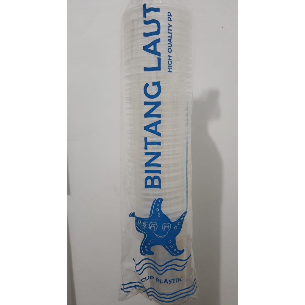 Gelas Plastik Oz Merk Bintang Laut 16 Oz - Isi 50 Pcs