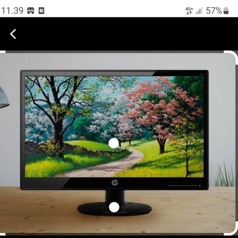 MONITOR LED HP 21 INCH WIDE RESOLUSI FULL HD 1920X1080 LIKE NEW