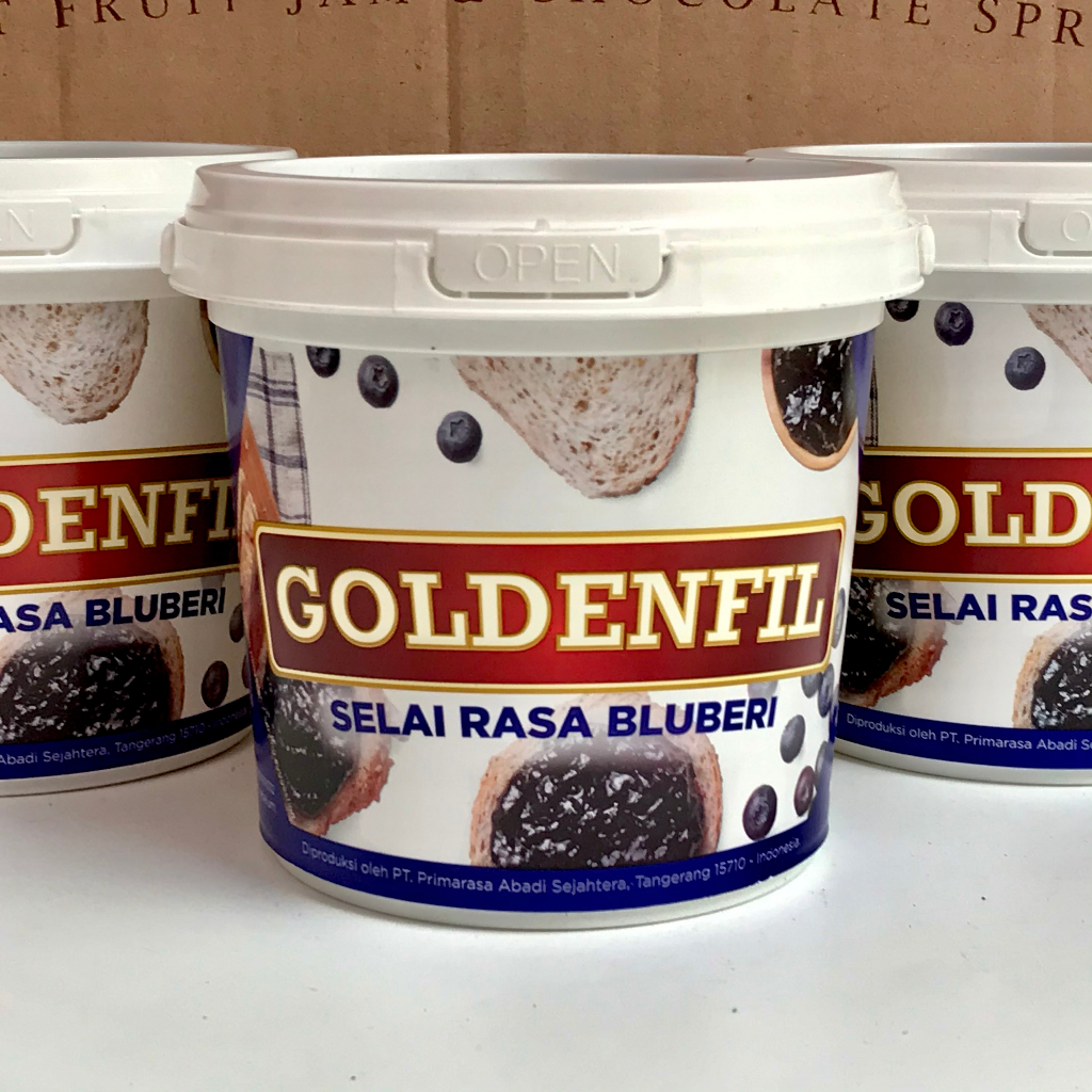 

GOLDENFIL Selai Rasa BLUEBERRY 1 Kg Untuk Olesan Roti, Kue & Cake