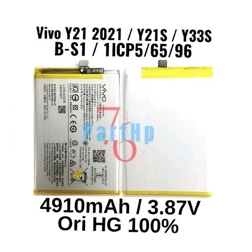 Baterai ORI HG 100% B-S1 1iCP5 / 65 / 96 / Vivo y12 2021 / y21s / y33s