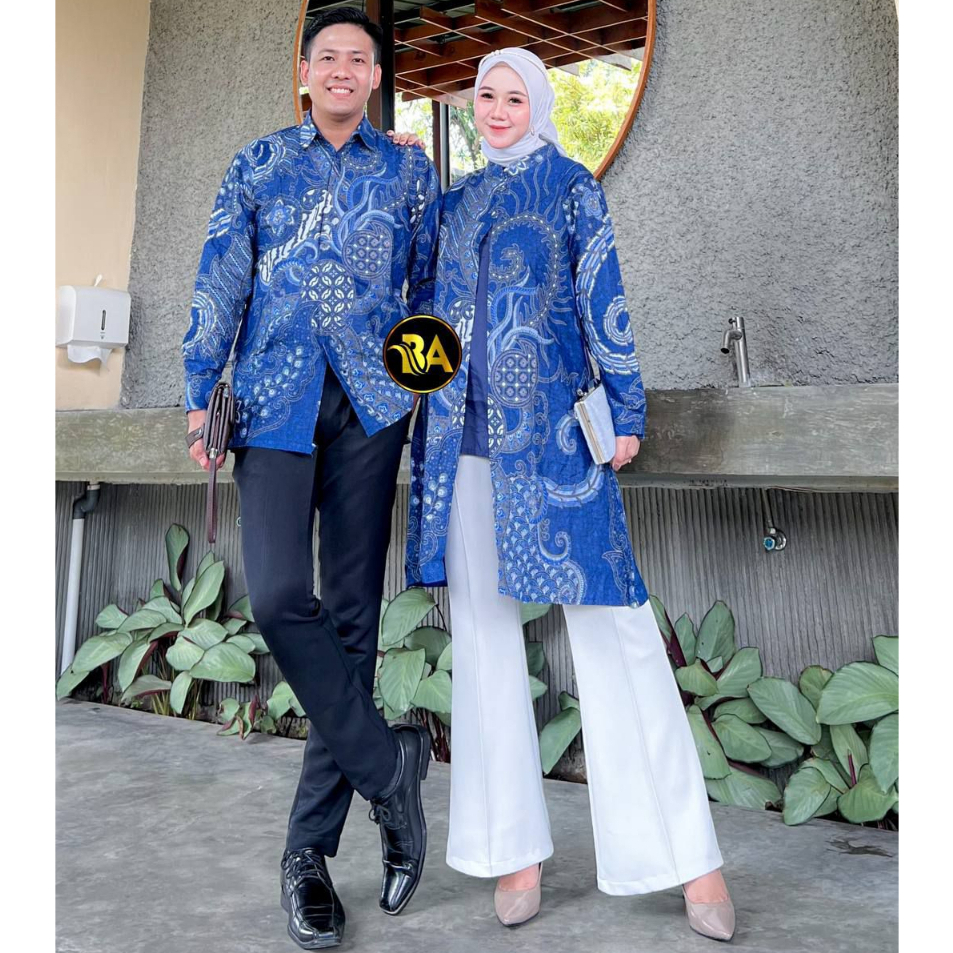 Atasan Tunik Bolero Batik Couple Kemeja Batik Pria Lengan Panjang Best Seller Kain Katun Batik Jumbo