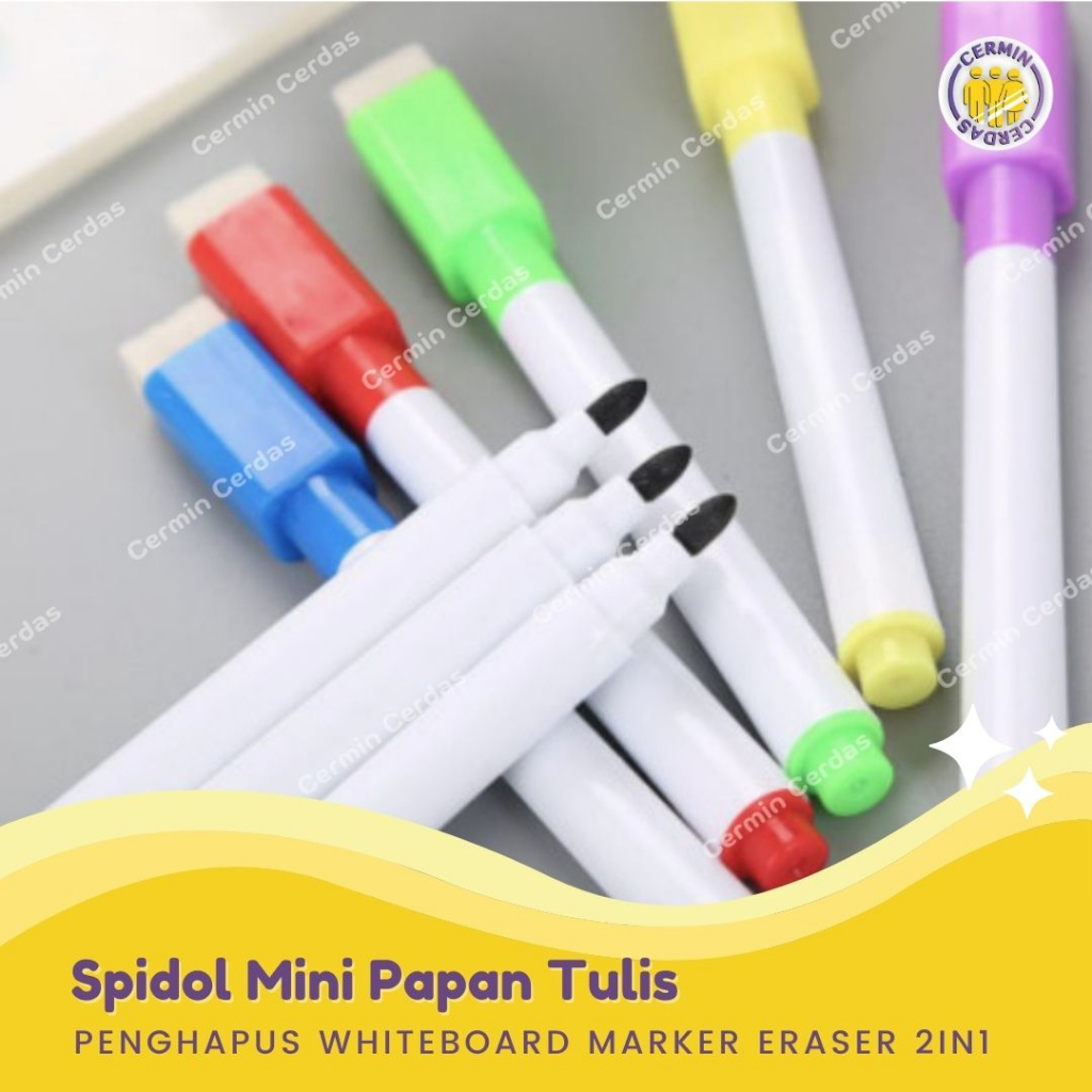 

Spidol Mini Papan Tulis Penghapus Whiteboard Marker Eraser 2in1