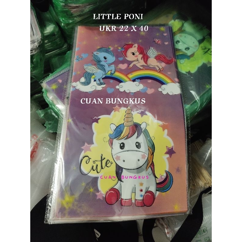 Plastik Snack Ulang Tahun (ultah) / Plastik Karakter / Plastik OPP UNICORN/ LITTLE PONY/KUDA PONI 10