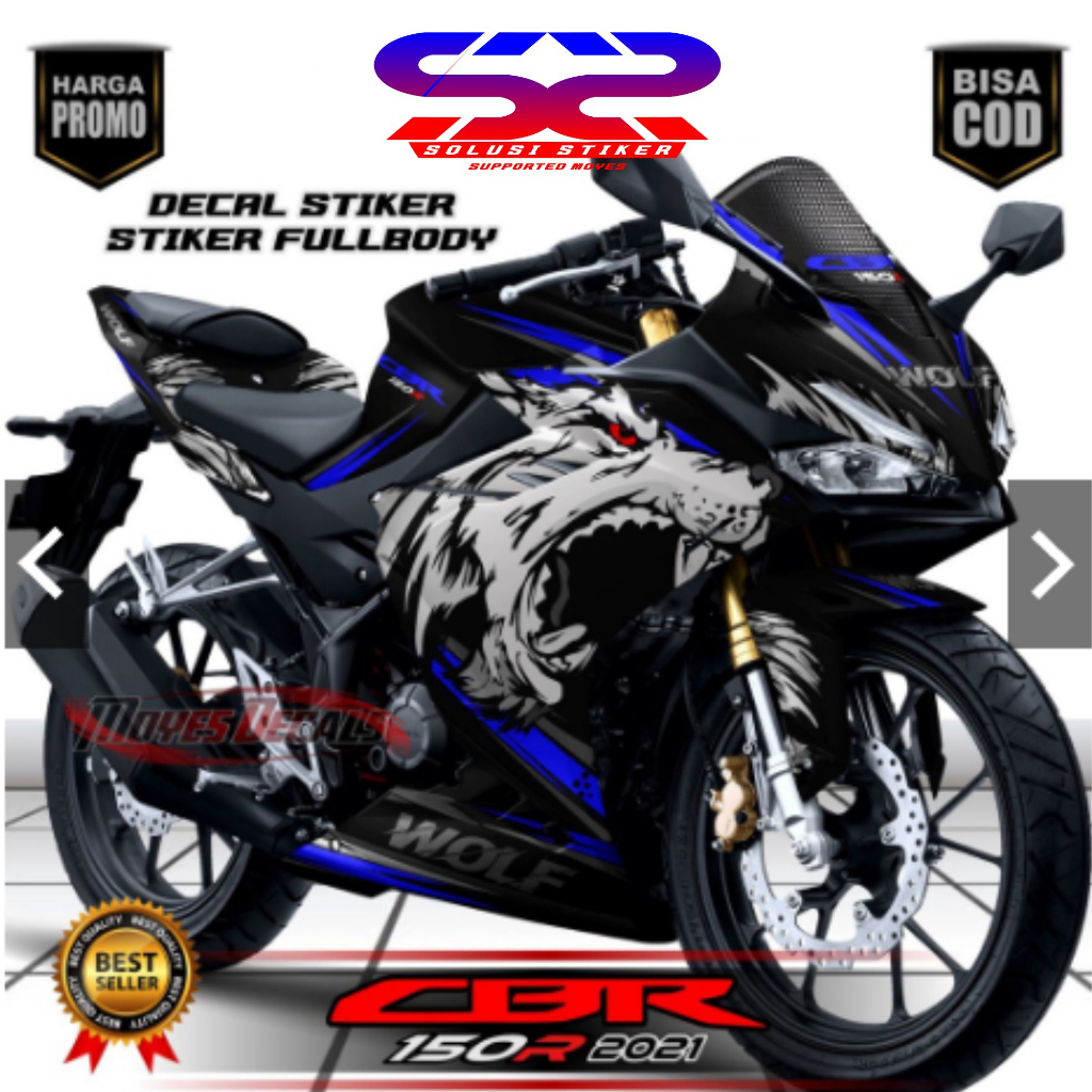 Jual Stiker Decal CBR 150R 2021 Motif\Warna Biru Stiker FullBody Stiker Decal CBR 150R 2021