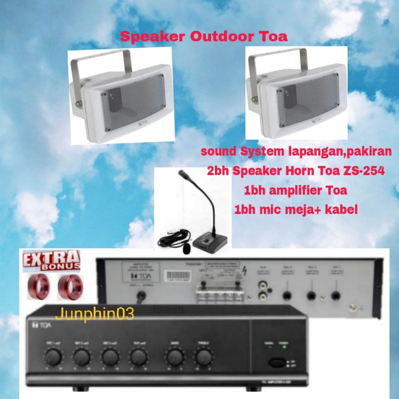 Sound System lapangan pakiran paket komplit speaker Outdoor ZS-254