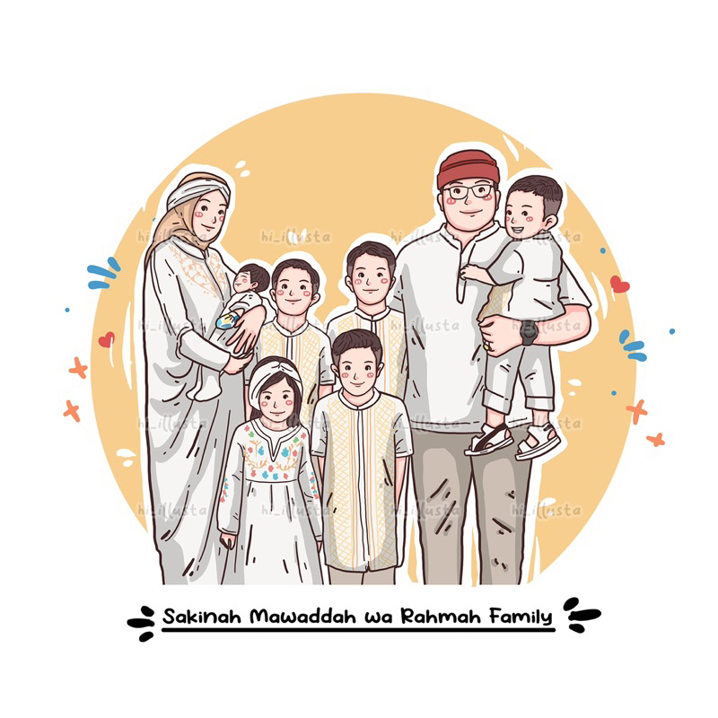 ilustrasi digital jadi 1 hari ilustrasi lucu cute kado foto edit foto gift