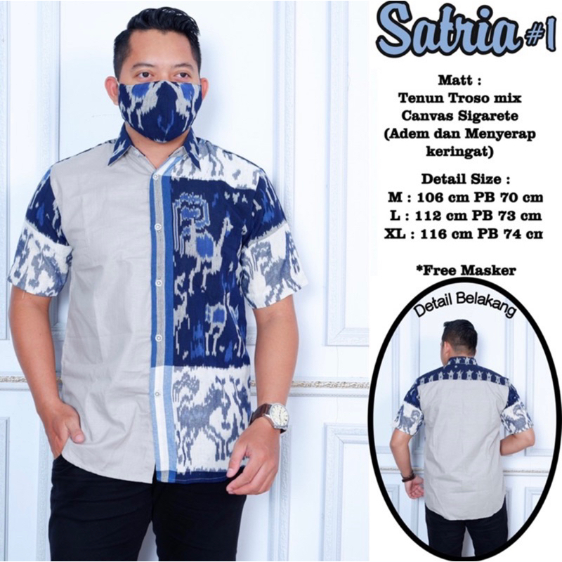 BISA COD • KEMEJA TENUN TROSO • KEMEJA BATIK TENUN JEPARA • KEMEJA ULOS • KEMEJA KOMBINASI TENUN • K