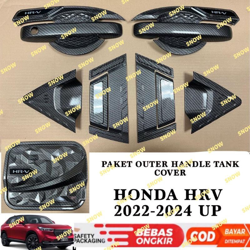 Paket Outer Handle Cover Depan Belakang Tank Cover Honda HRV HR-V 2022 2024 UP Carbon