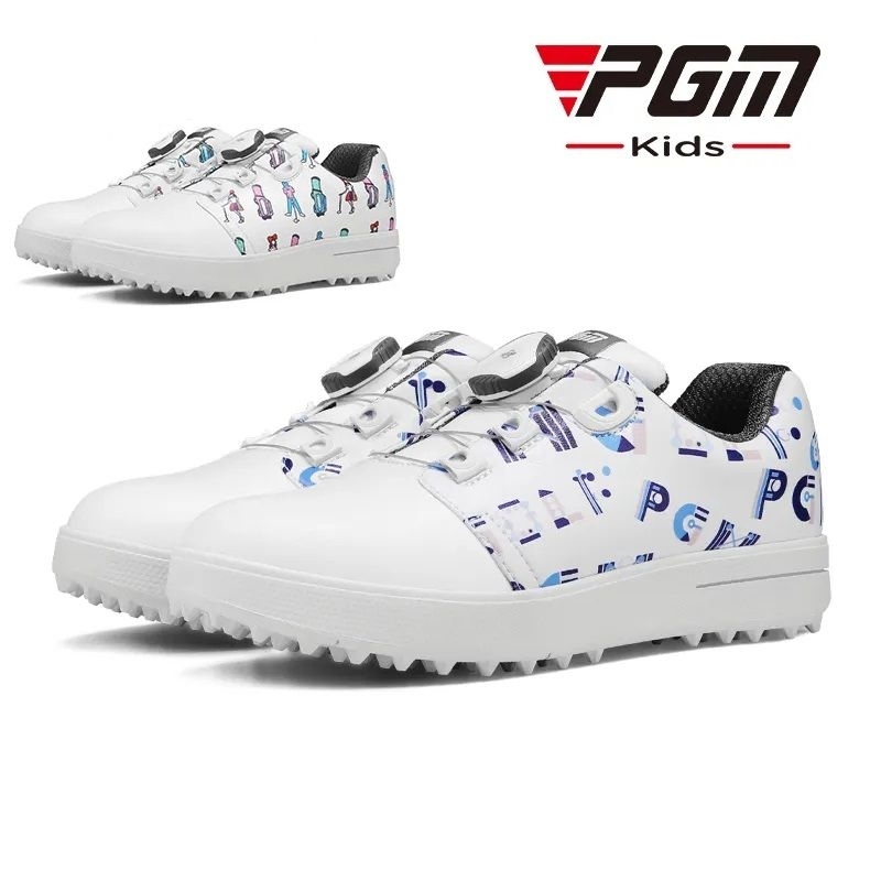 PGM KIDS JUNIOR GOLF SHOES shoelaces print waterproof SEPATU OLAHRAGA GOLF anti air Sepatu Golf ANAK