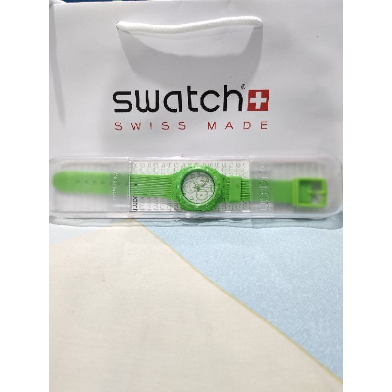 Swatch Chrono Plastic Green Master Watch SUIG400