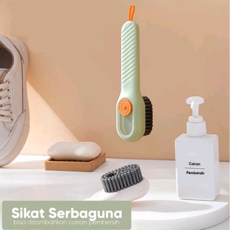 SIKAT PEMBERSIH SERBAGUNA - Alat Cuci Piring Sepatu Dispenser Sabun Multifungsi