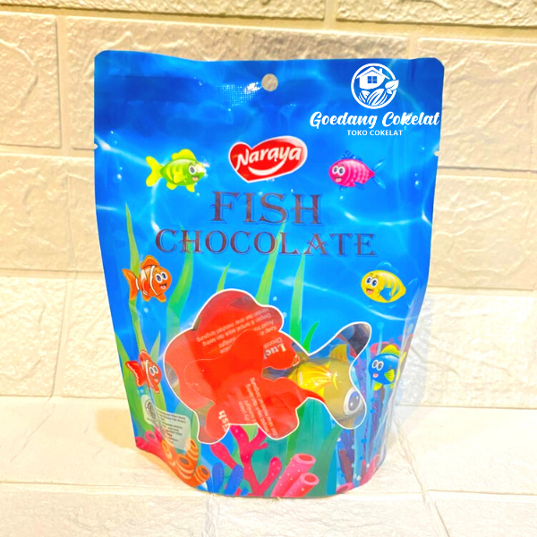 

Naraya Fish Chocolate Coklat Susu Bentuk Karakter Ikan 90gr