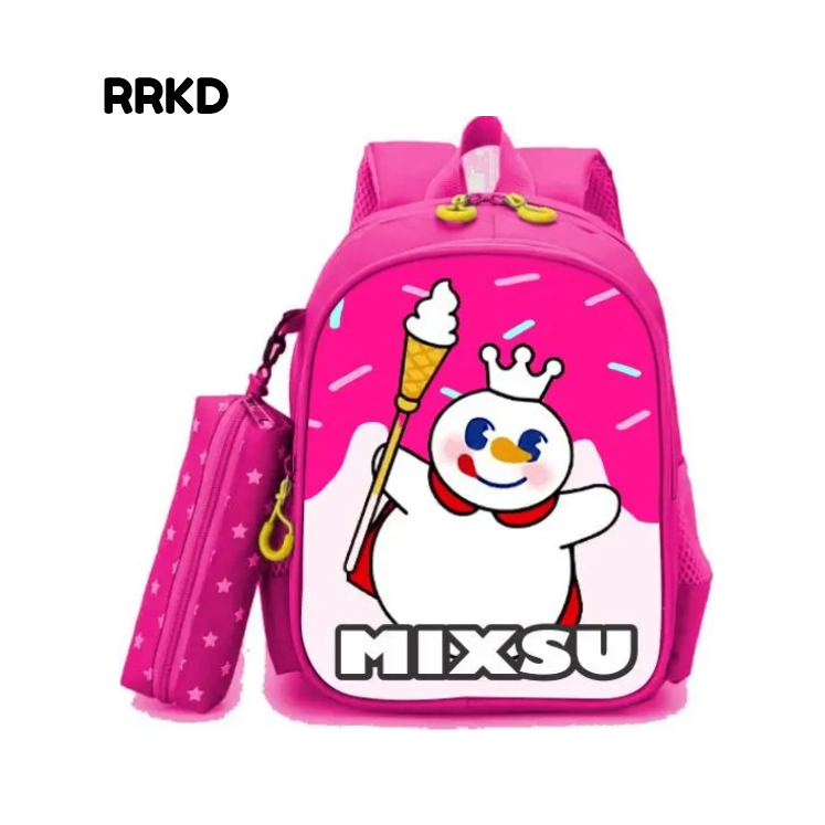 Tas sekolah anak perempuan SD TK karakter mixue viral ransel premium anti air