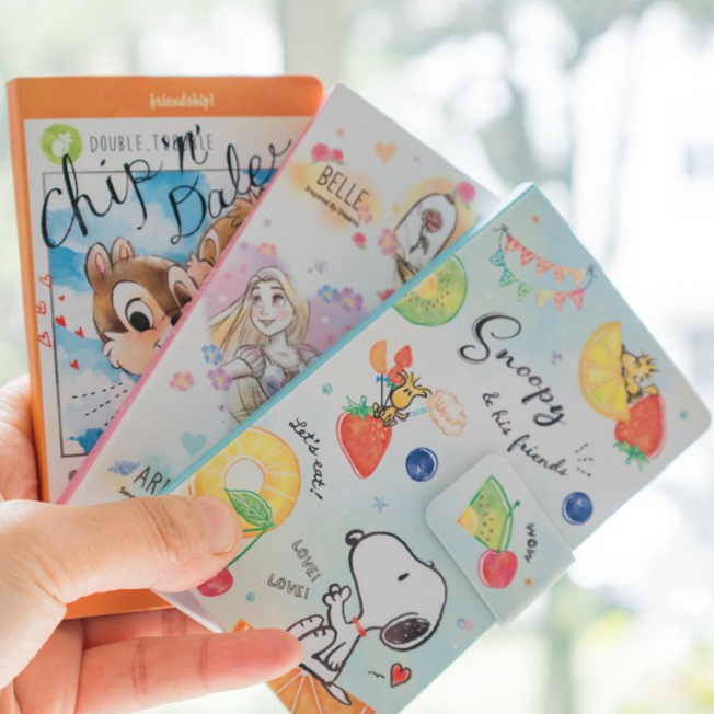 Magnetic Notebook Small Notebook with magnet cover Karakter Snoopy Pooh Donald Tsum Tsum Toy Story Chip &amp; Dale
