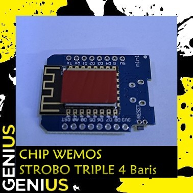 Chip Wemos Strobo Wave Triple 4 Baris Modul IC Only untuk lampu strobo