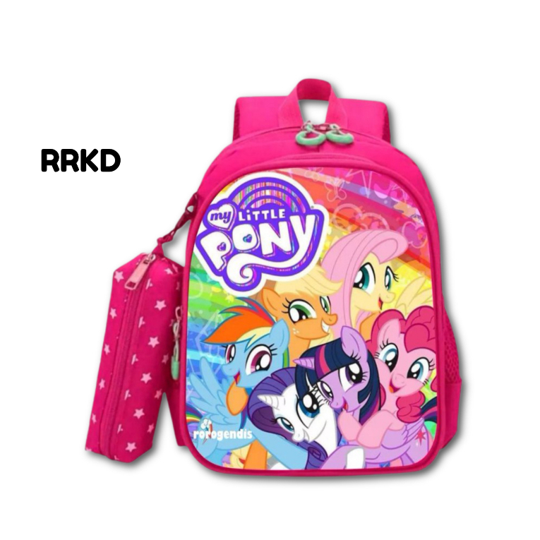 Ransel sekolah tas lucu anak perempuan kelas SD TK PAUD karakter Unicorn kuda pony