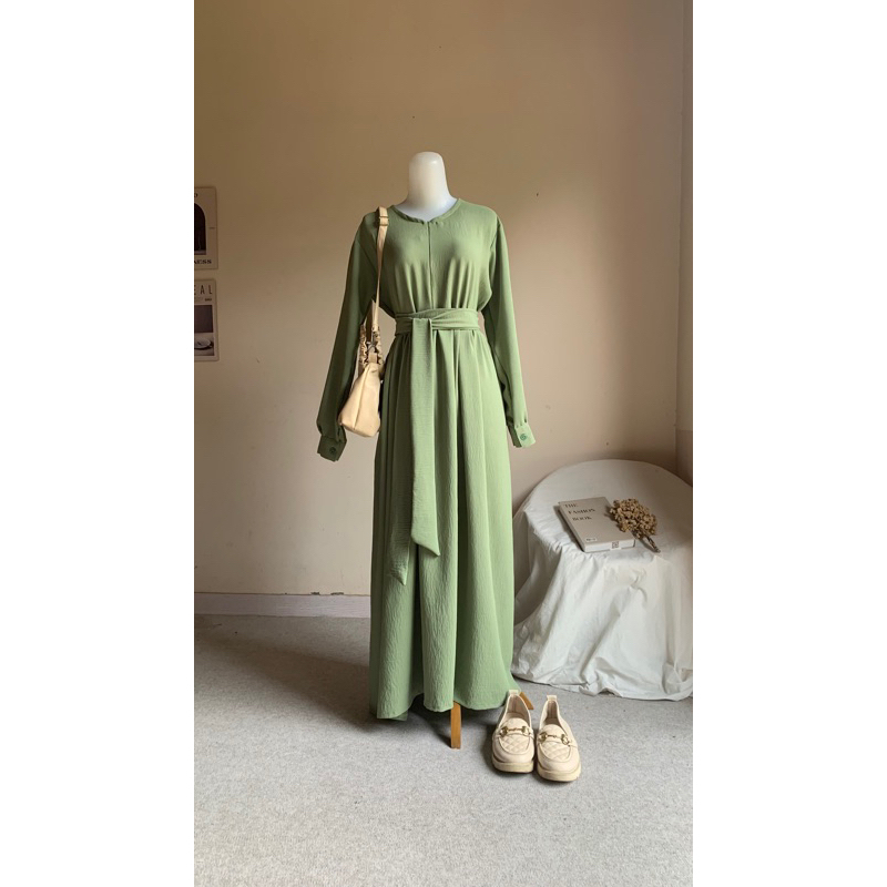 [𝐄𝐥𝐡𝐮𝐬𝐧𝐚] Amira Dress X Liviandp/ Dress Wanita / Gamis Terbaru / Dress Lebaran / Gamis Remaja