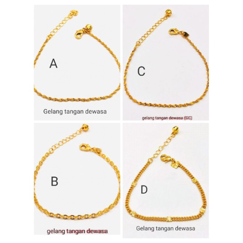 RAM631. Grosir 12 PC gelang tangan xuping wanita lapis emas